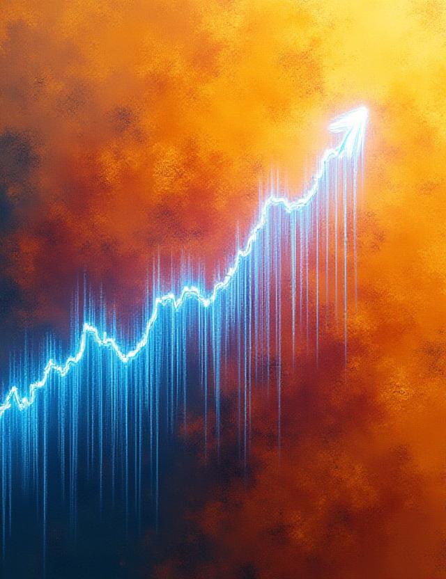 Close up of a financial graph overlaid on an oil painting texture